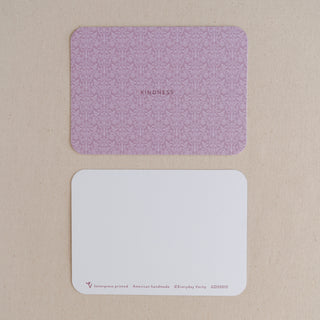 Kindness Letterpress Patterned Notecard Set | Rosefinch
