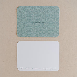 Appreciation Letterpress Patterned Notecard Set | Needle