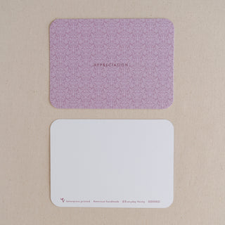 Appreciation Letterpress Patterned Notecard Set | Rosefinch