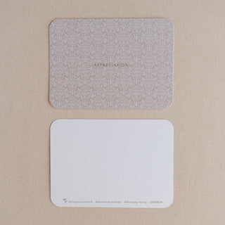 Appreciation Letterpress Patterned Notecard Set | Fledge