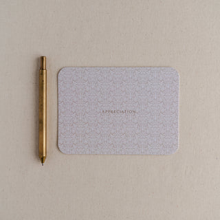 Appreciation Letterpress Patterned Notecard Set | Fledge