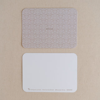 Hello Letterpress Patterned Notecard Set | Fledge