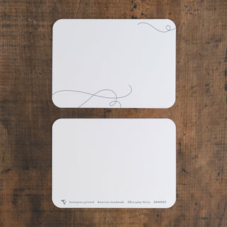Flourish Letterpress Notecard Set | Evenfall Ink